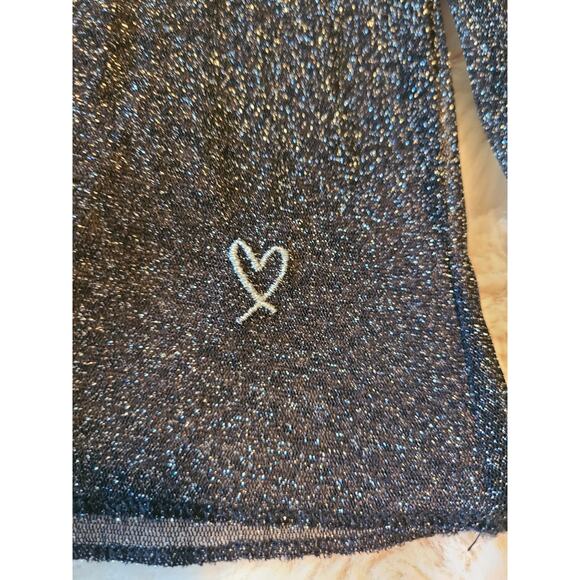 Victoria's Secret Black glitter sheer long sleeved shirt size xs - Picture 7 of 7